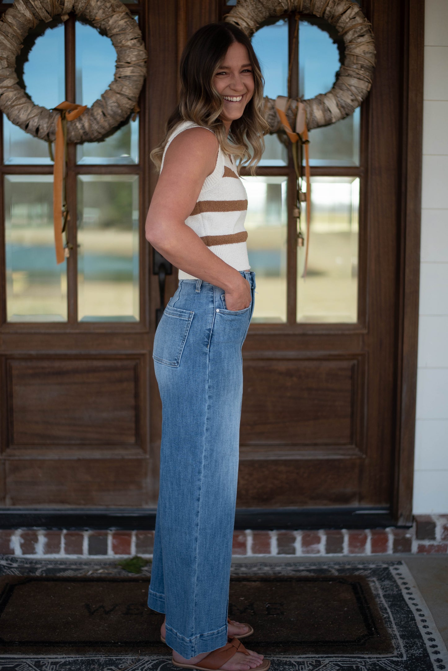 The Structured Wide Leg Jeans