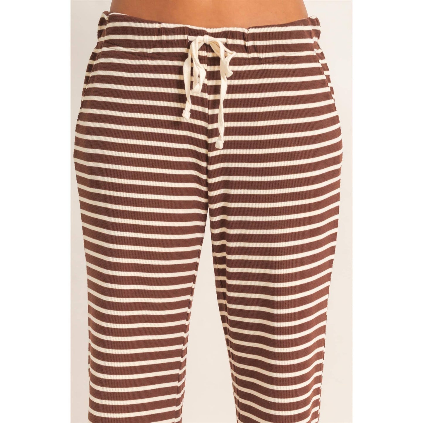 Hayden Striped Waffle Knit Pants