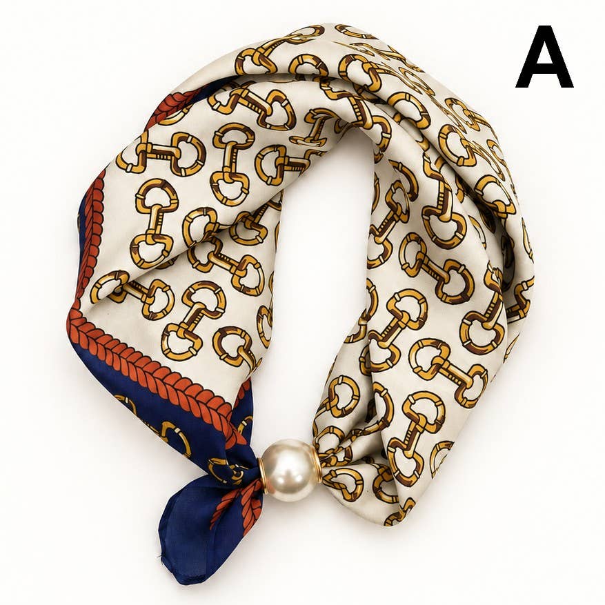 Pearl Magnetic Clasp Scarf Necklace
