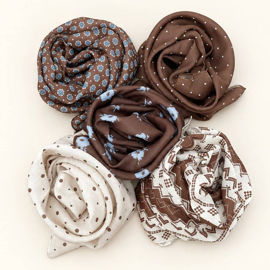Vintage-Inspired Printed Bandana Scarf