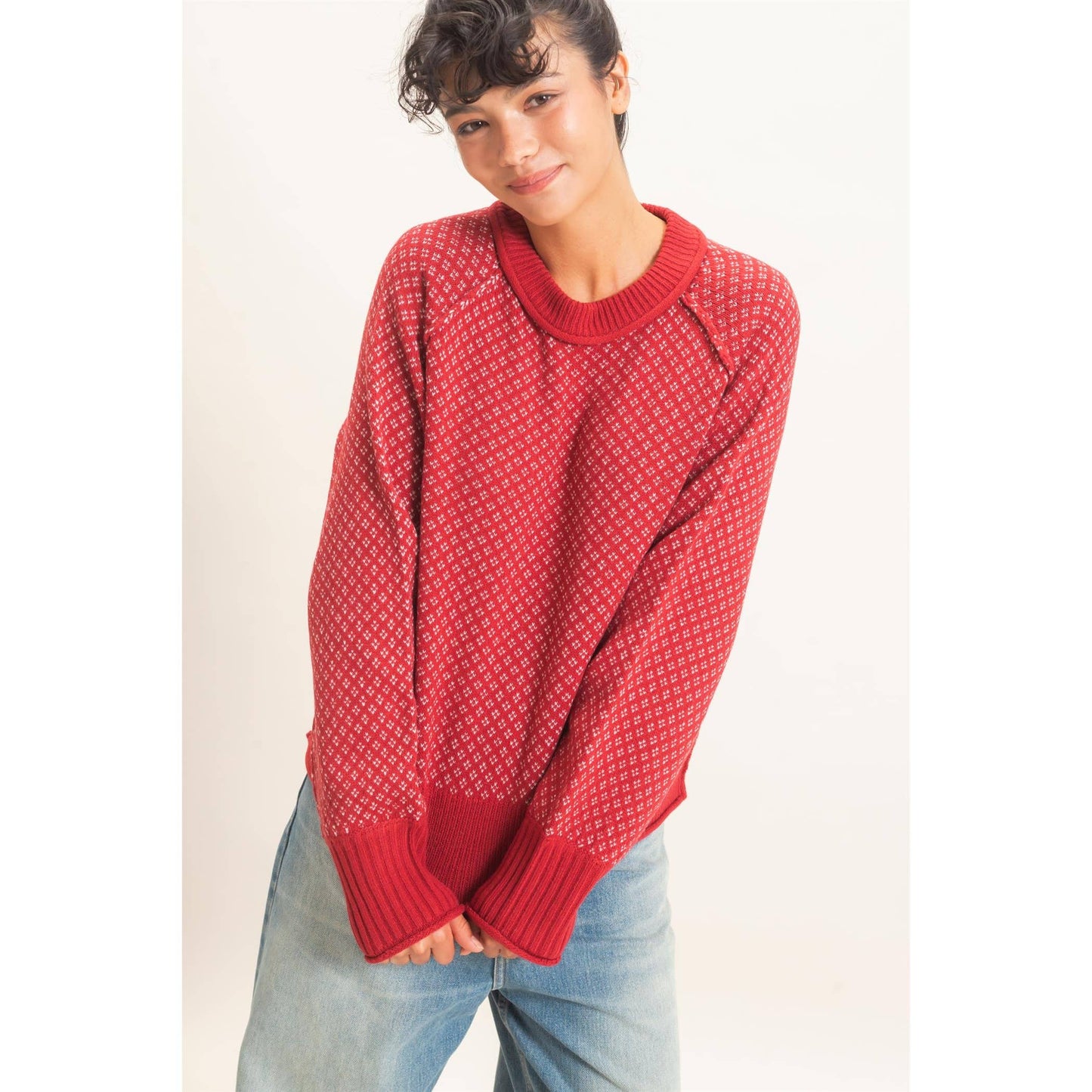 Dots for Days Mock Neck Sweater