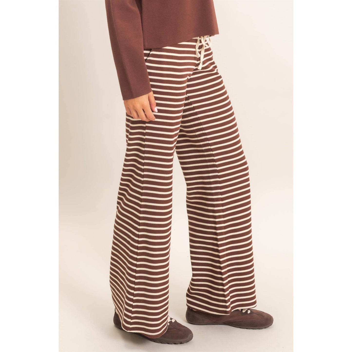 Hayden Striped Waffle Knit Pants