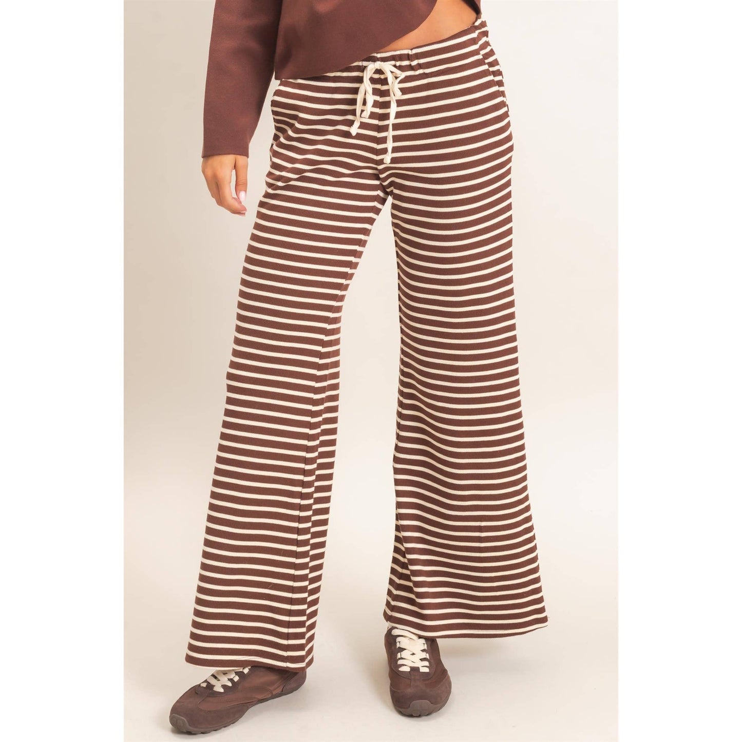 Hayden Striped Waffle Knit Pants