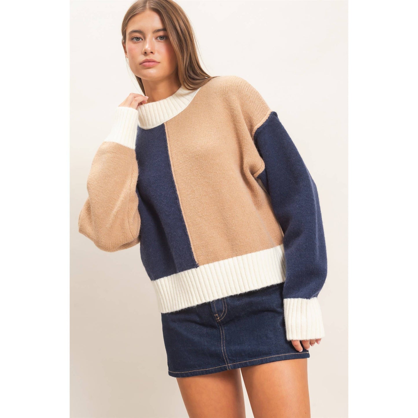 City Streets Mock Neck Sweater