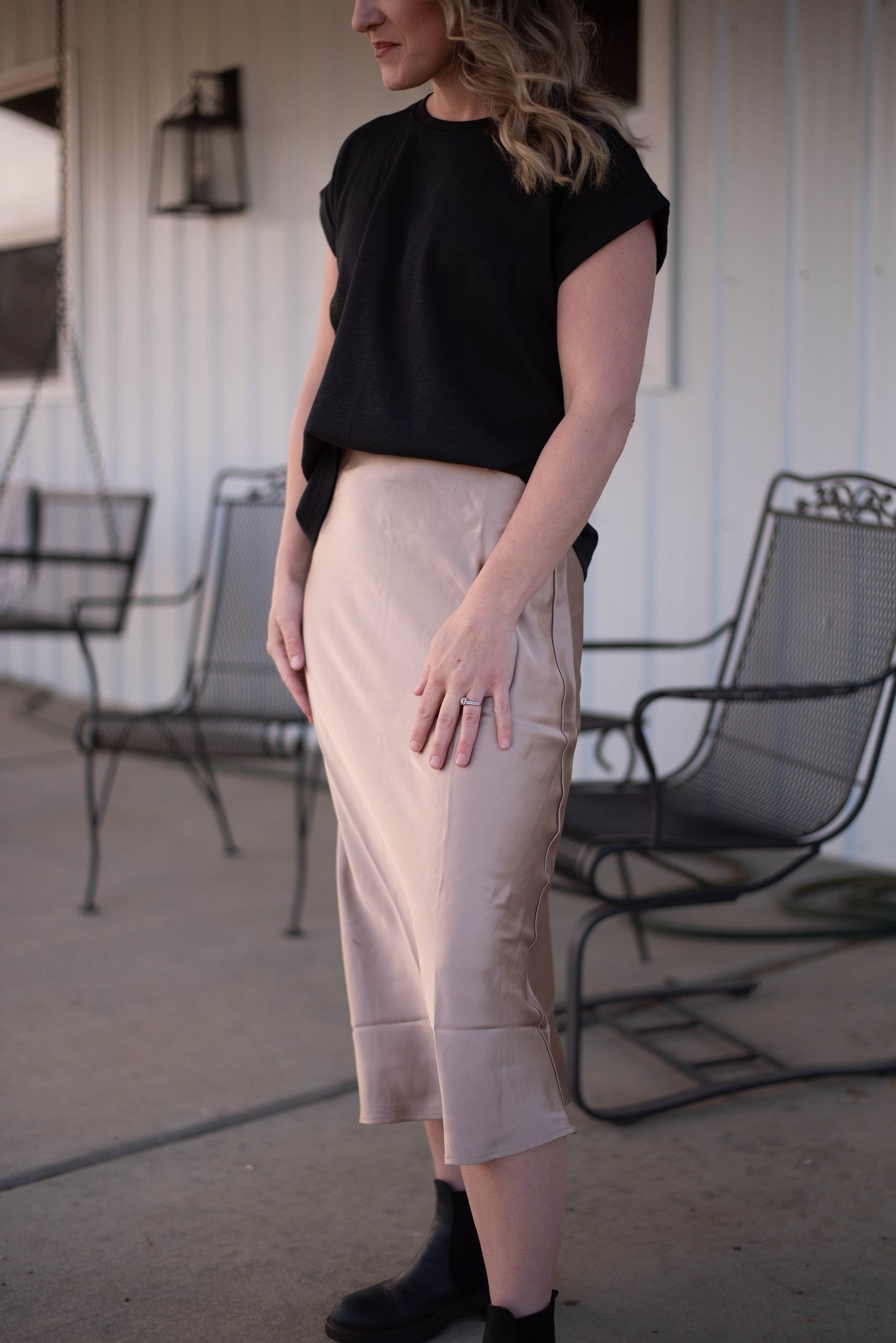 The Refined Satin Skirt