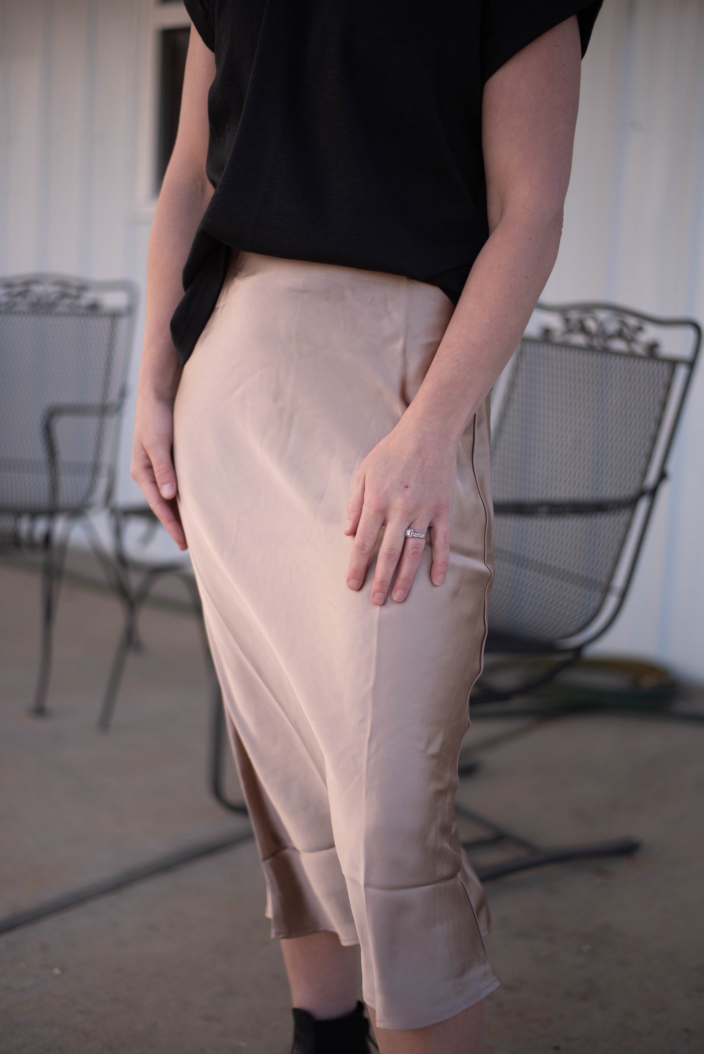 The Refined Satin Skirt