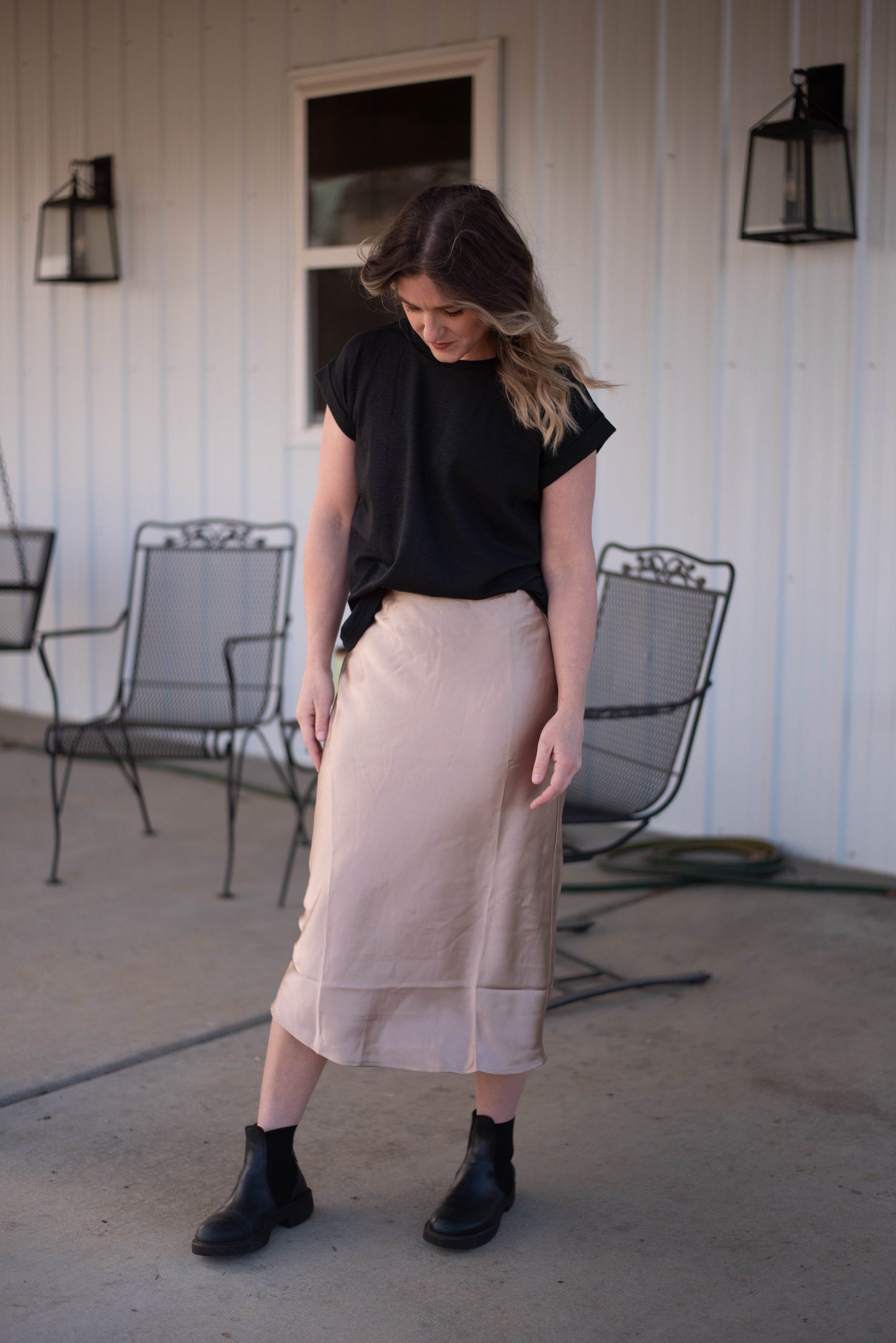 The Refined Satin Skirt