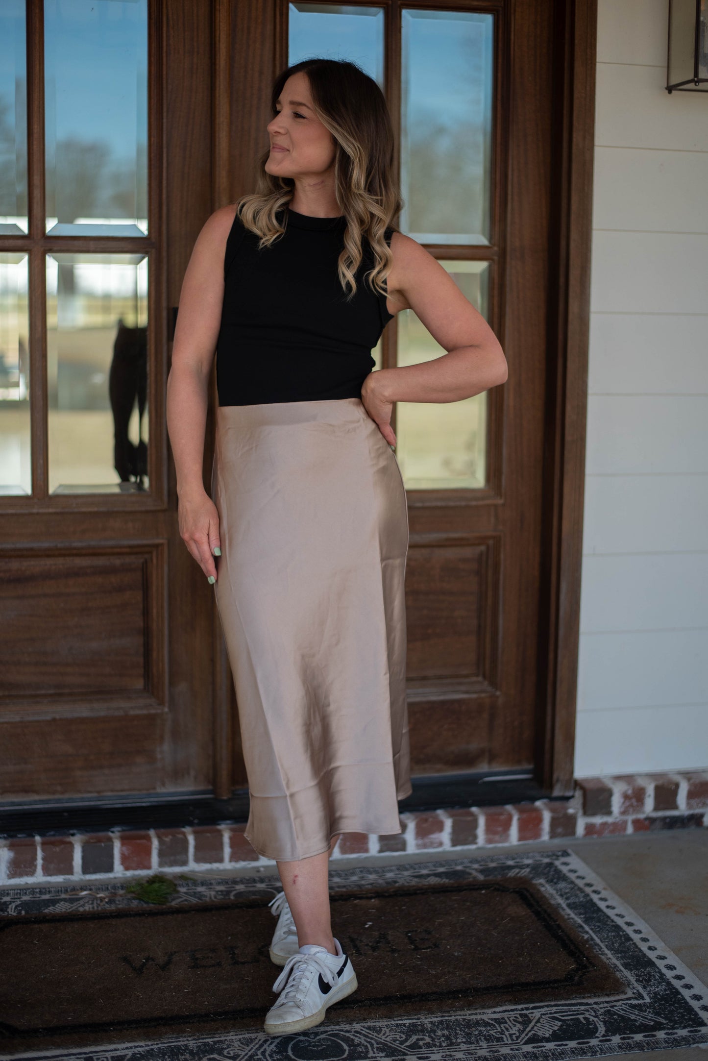 The Refined Satin Skirt