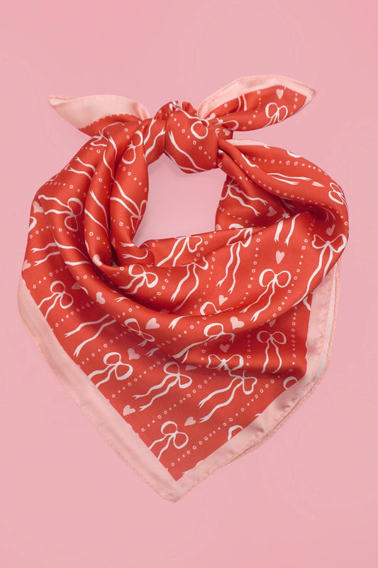 Bow and Heart Bandana Scarf
