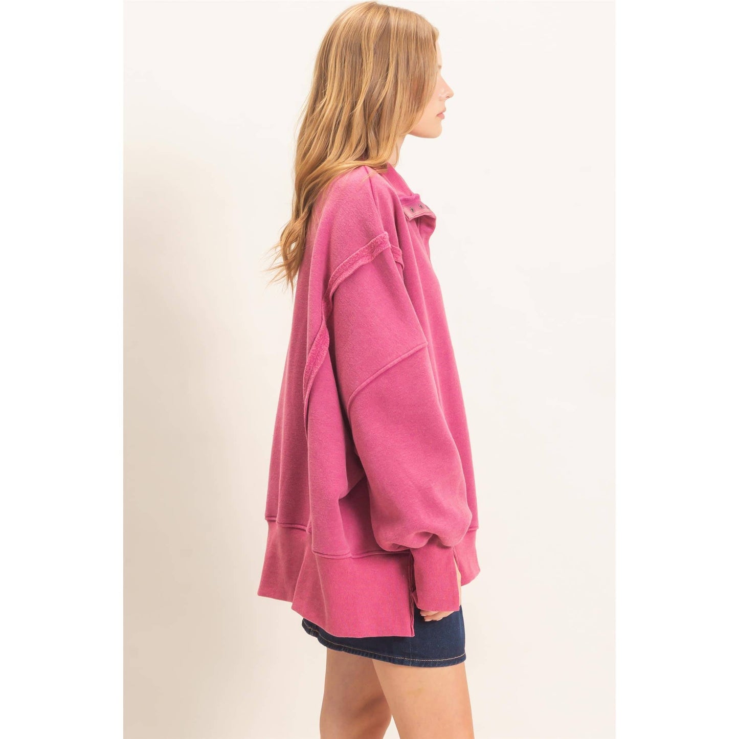 Might Just Stay Mineral Wash Pullover