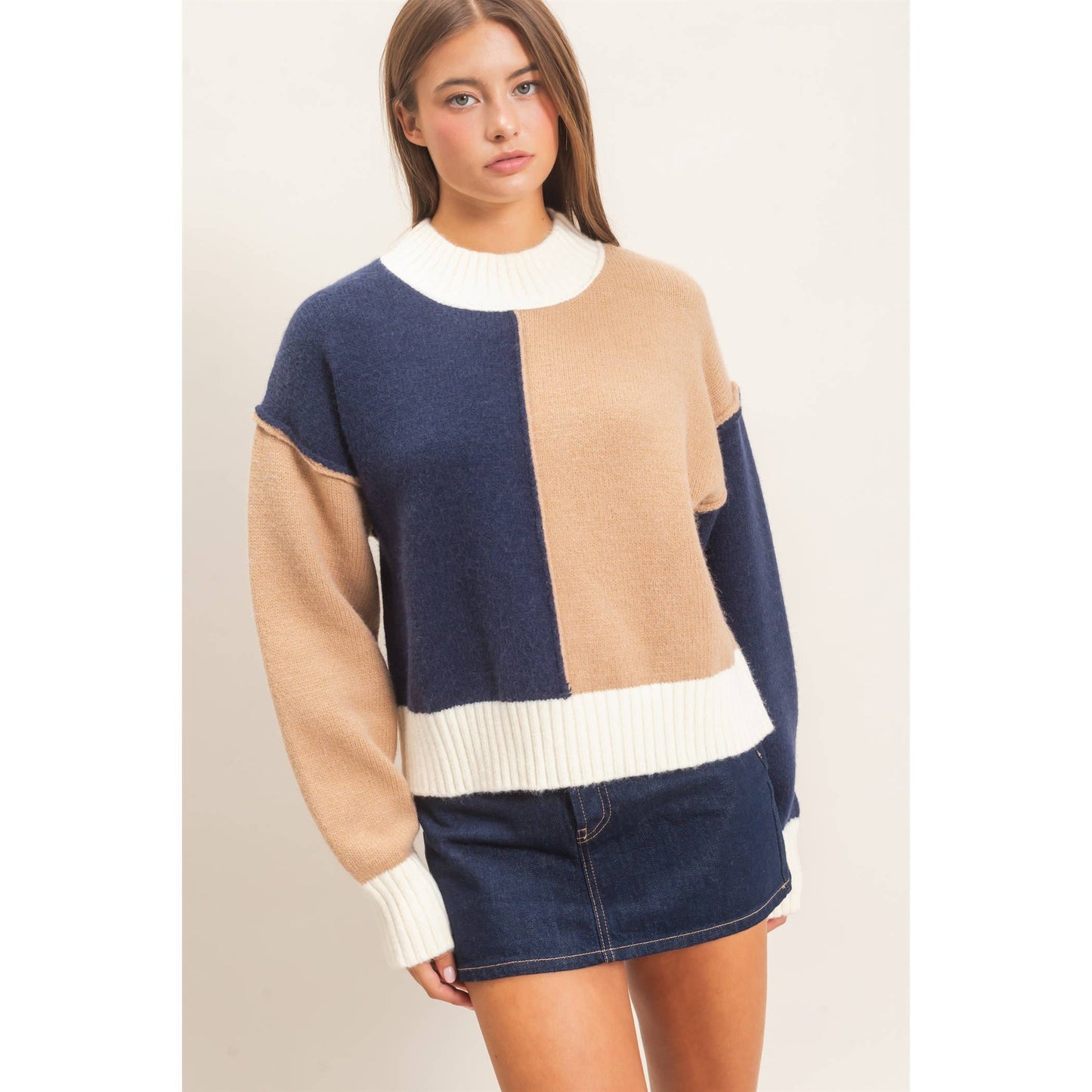 City Streets Mock Neck Sweater